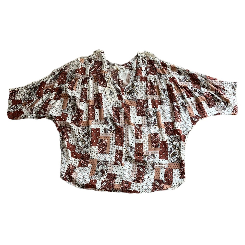 NWT Easel Paisley Oversized Top | Women’s L